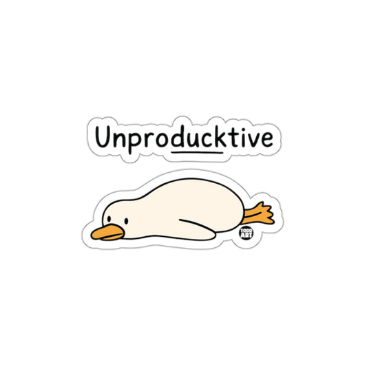 Funny Unproducktive Duck Sticker for Productivity Humor