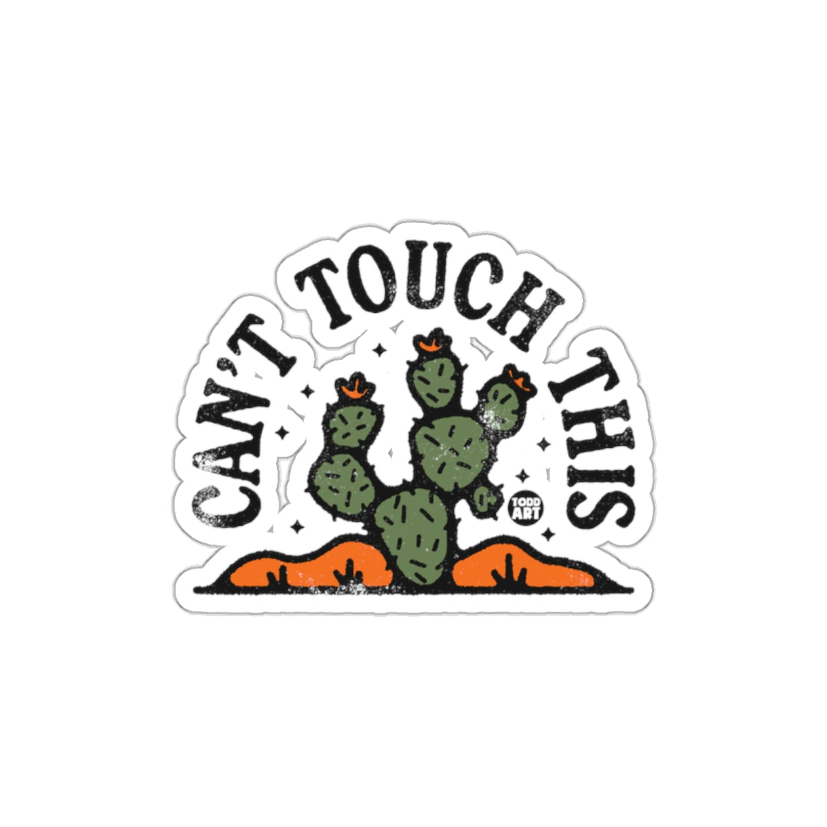 Can't Touch This Cactus Design Sticker