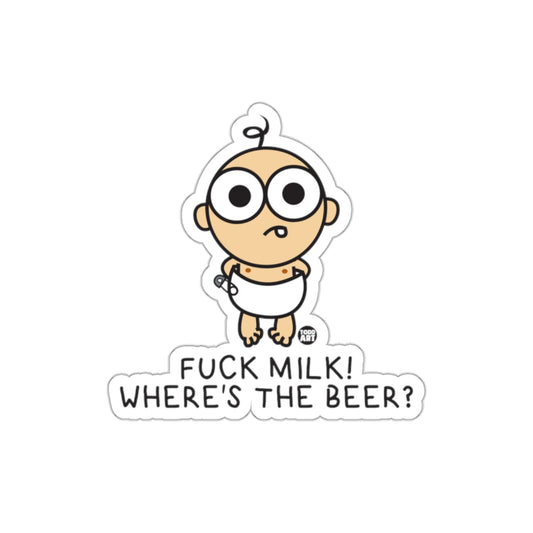 Funny Baby Sticker with Witty Drinking Quote Sticker