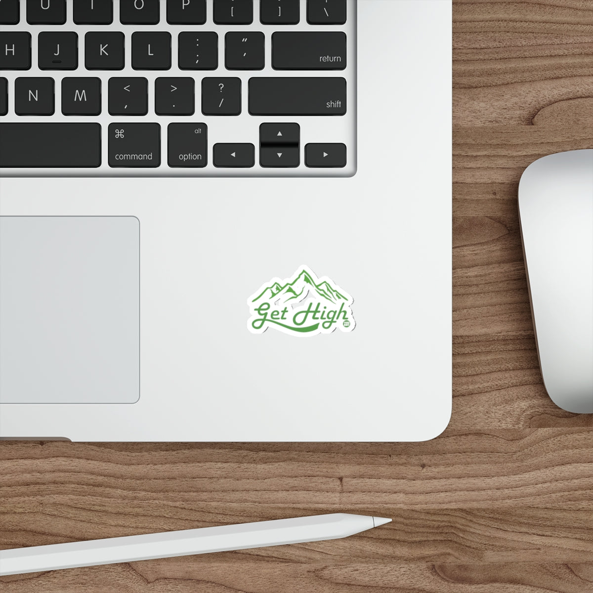 Get High in the Mountains Green Inspired Art Stickers
