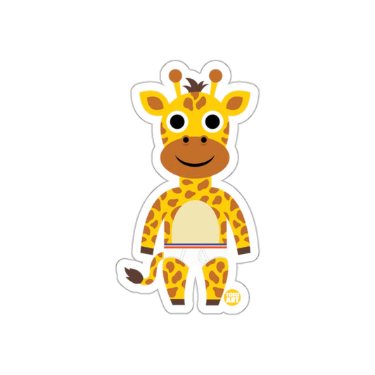 Cute and Colorful Giraffe Character Sticker Product
