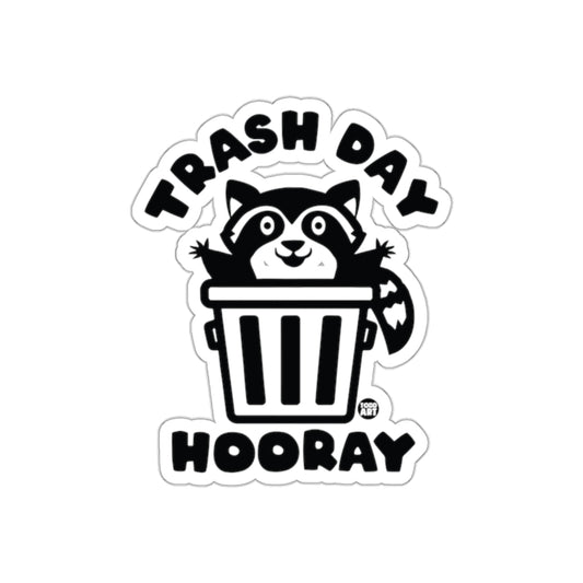 Trash Day Hooray Raccoon In A Bin Todd Art Design Stickers
