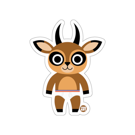 Cute Cartoon Antelope in Underwear Sticker