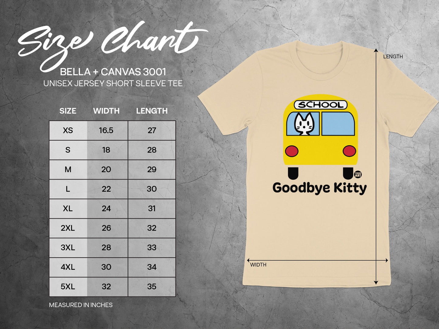 Goodbye Kitty School Bus Unisex Shirt