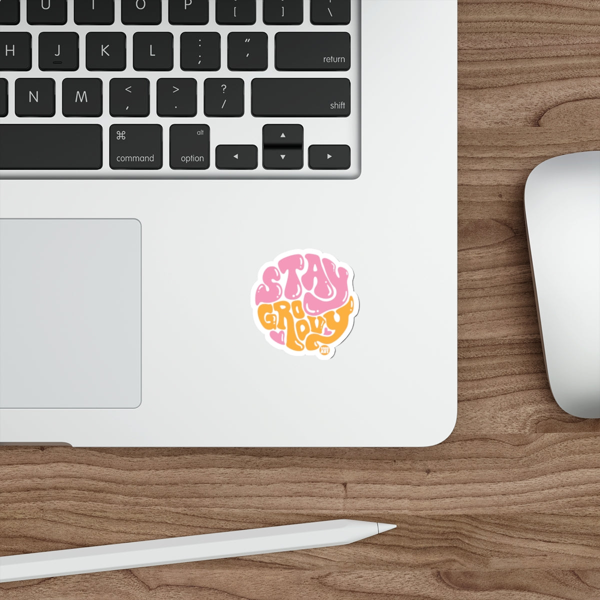 Stay Groovy Colorful Decorative Laptop Sticker