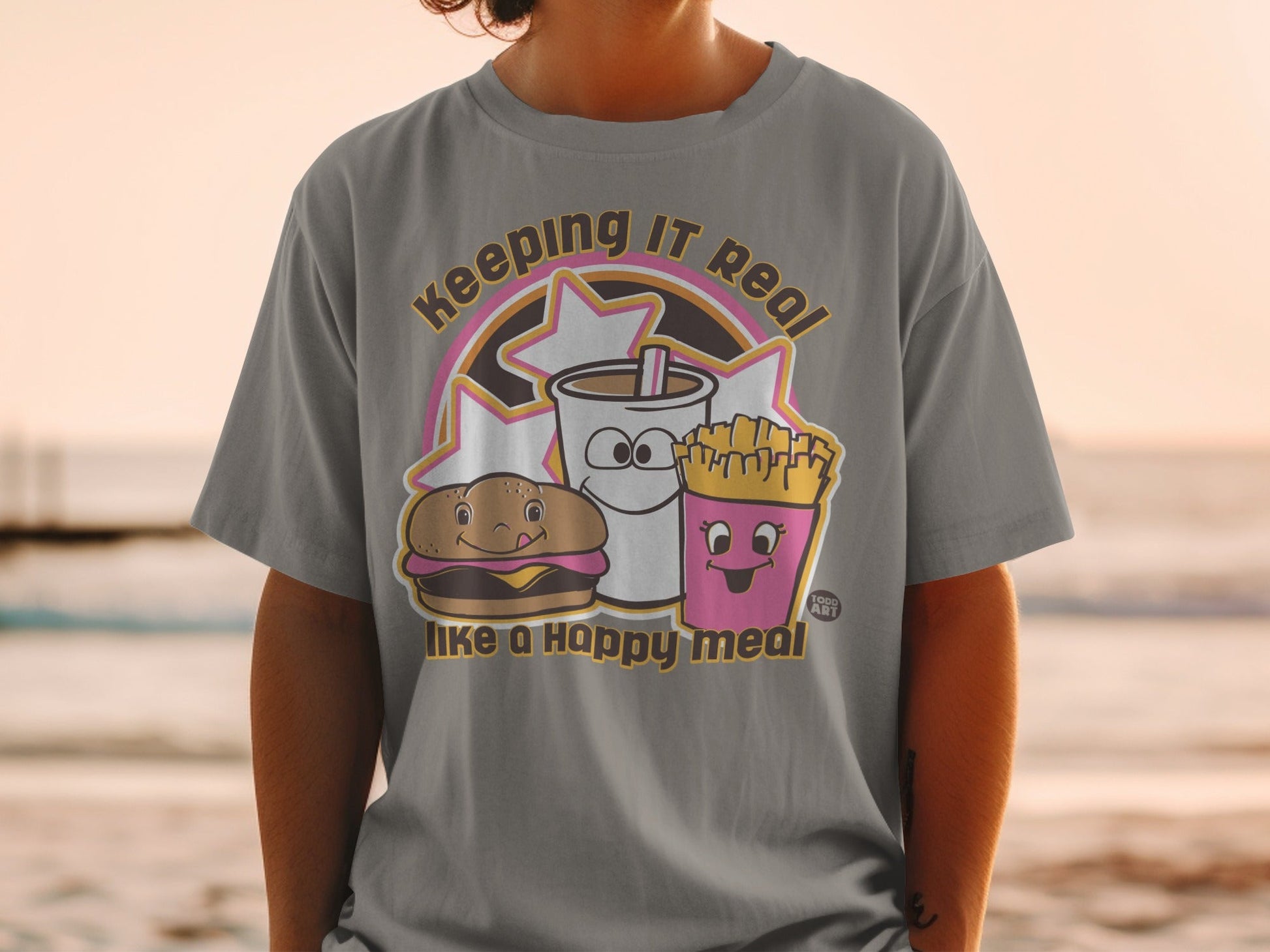 Keeping It Real Like a Happy Meal Graphic T-shirt
