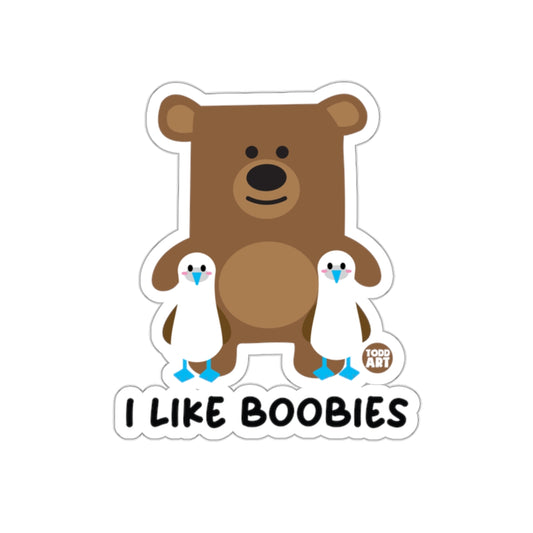 Cute Bear With Blue Footed Boobies Sticker Product