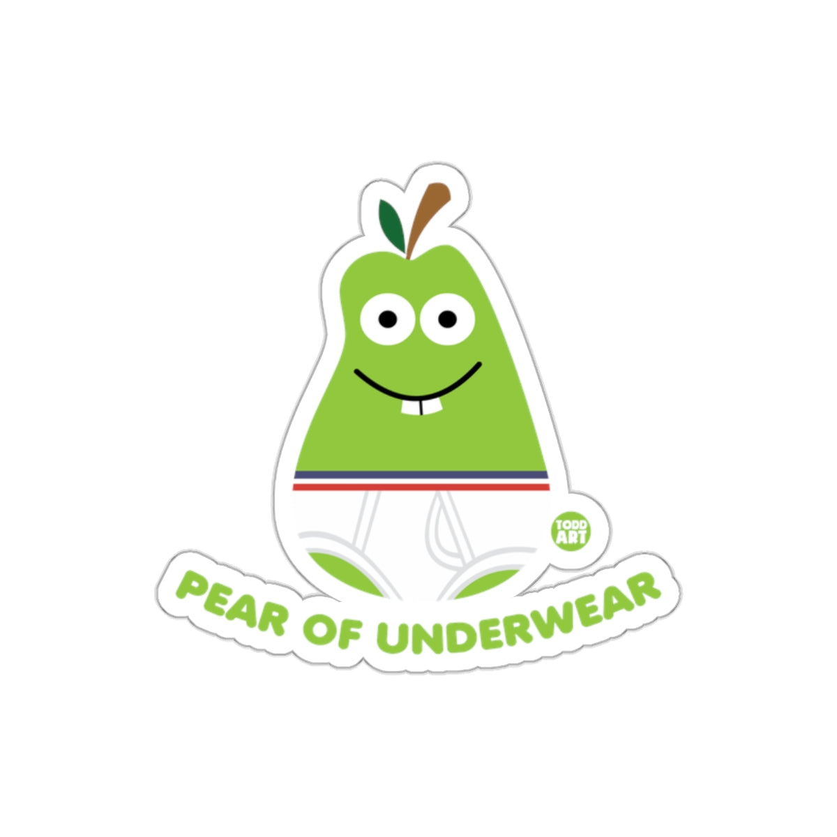 Pear of Underwear Cute and Funny Sticker