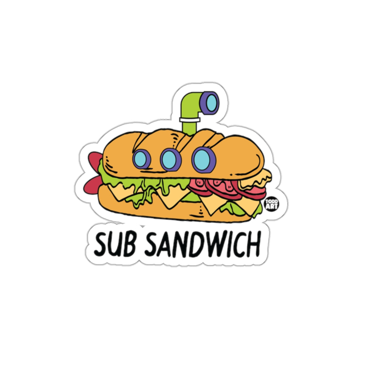 Sub Sandwich Cute Illustrated Sticker for Food Lovers