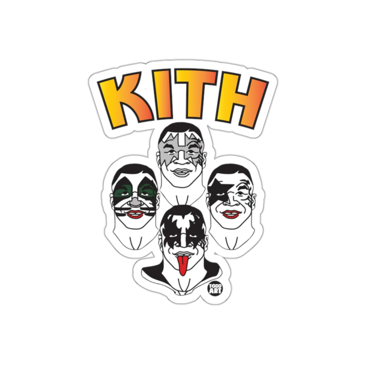 Kith Mike Tyson KISS Tribute ToddArt Design Premium Stickers