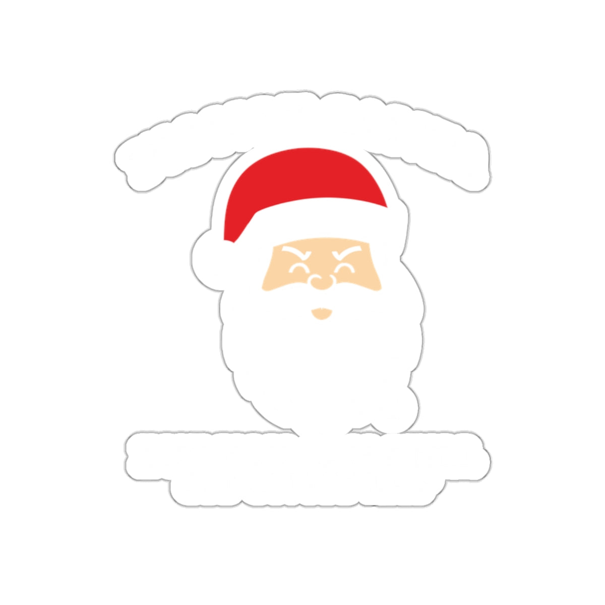 Cute Santa Claus with Red Hat Sticker Product