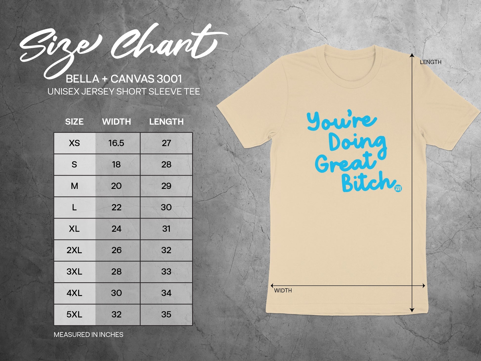 You're Doing Great Bitch Unisex Jersey Short Sleeve Tee