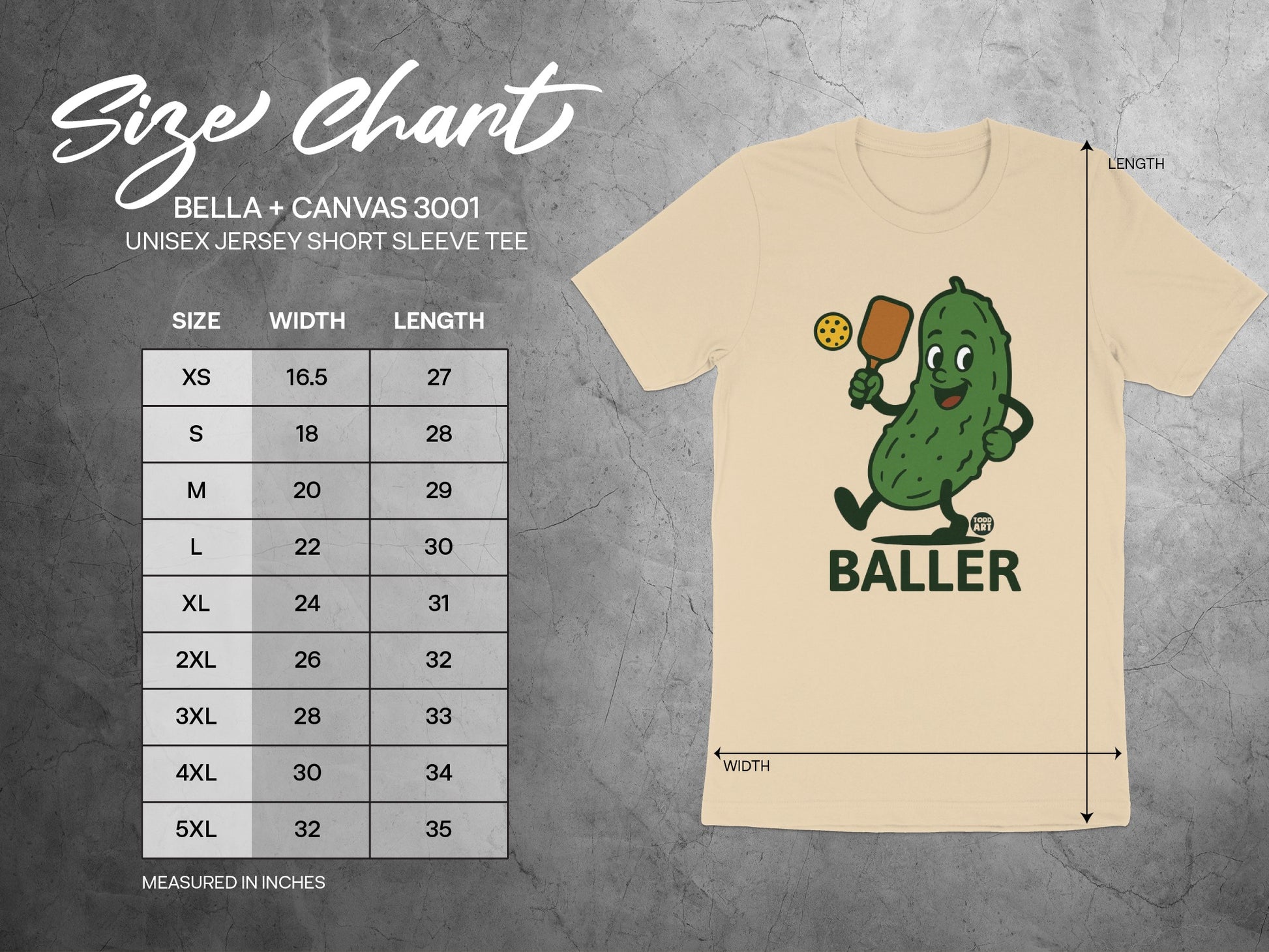 Baller Pickle Funny Unisex Jersey Short Sleeve Tee