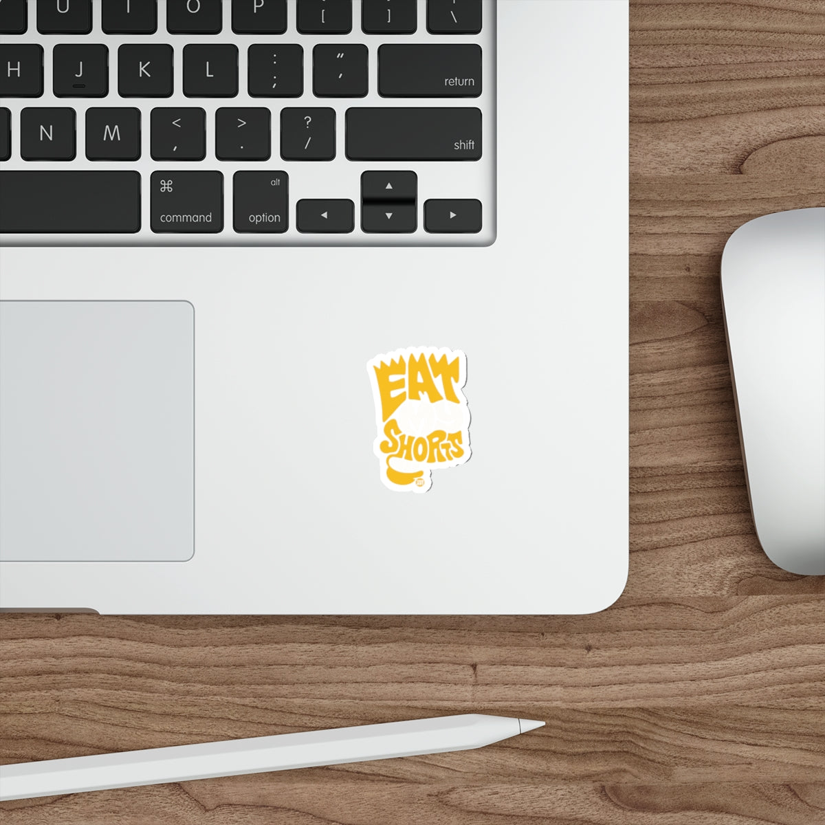 Eat My Shorts Funny Yellow Quote Graphic Design Stickers