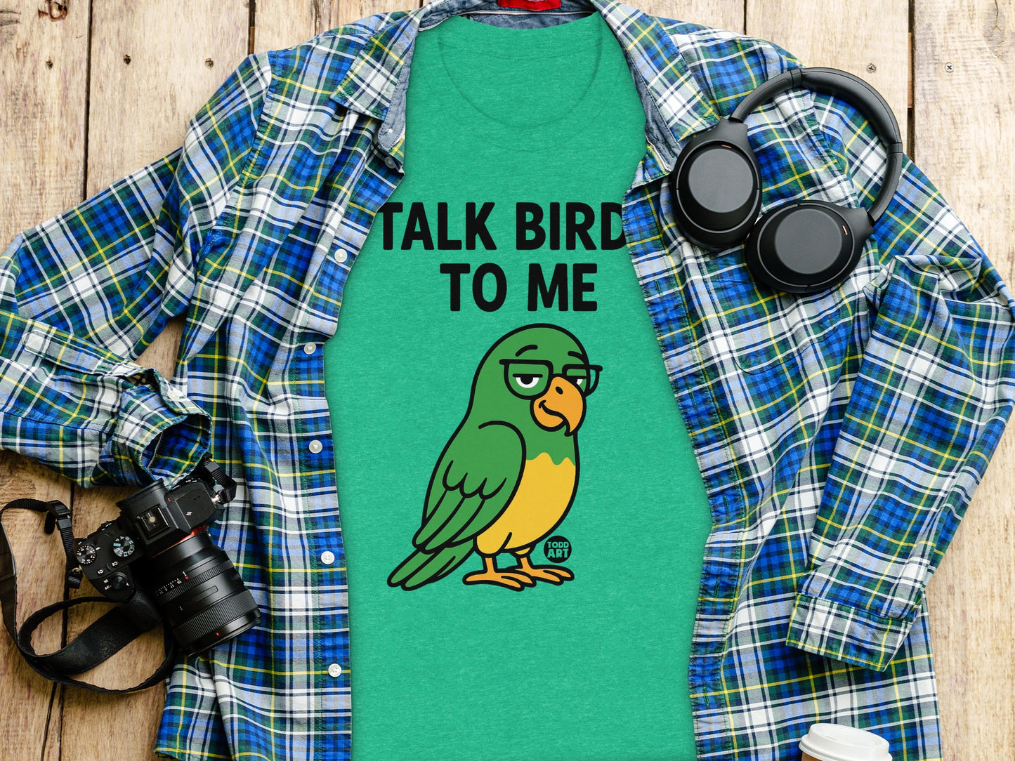 Talk Bird To Me Green Graphic T-Shirt product