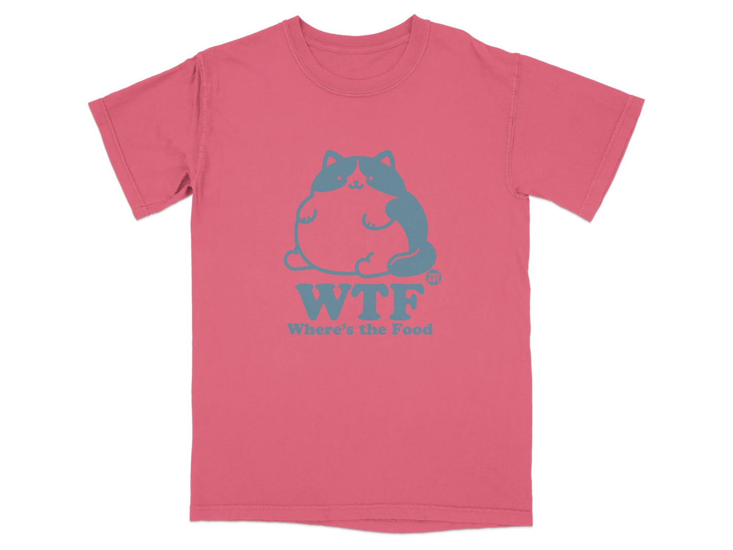 WTF Where's the Food Funny Cat Graphic T-Shirt