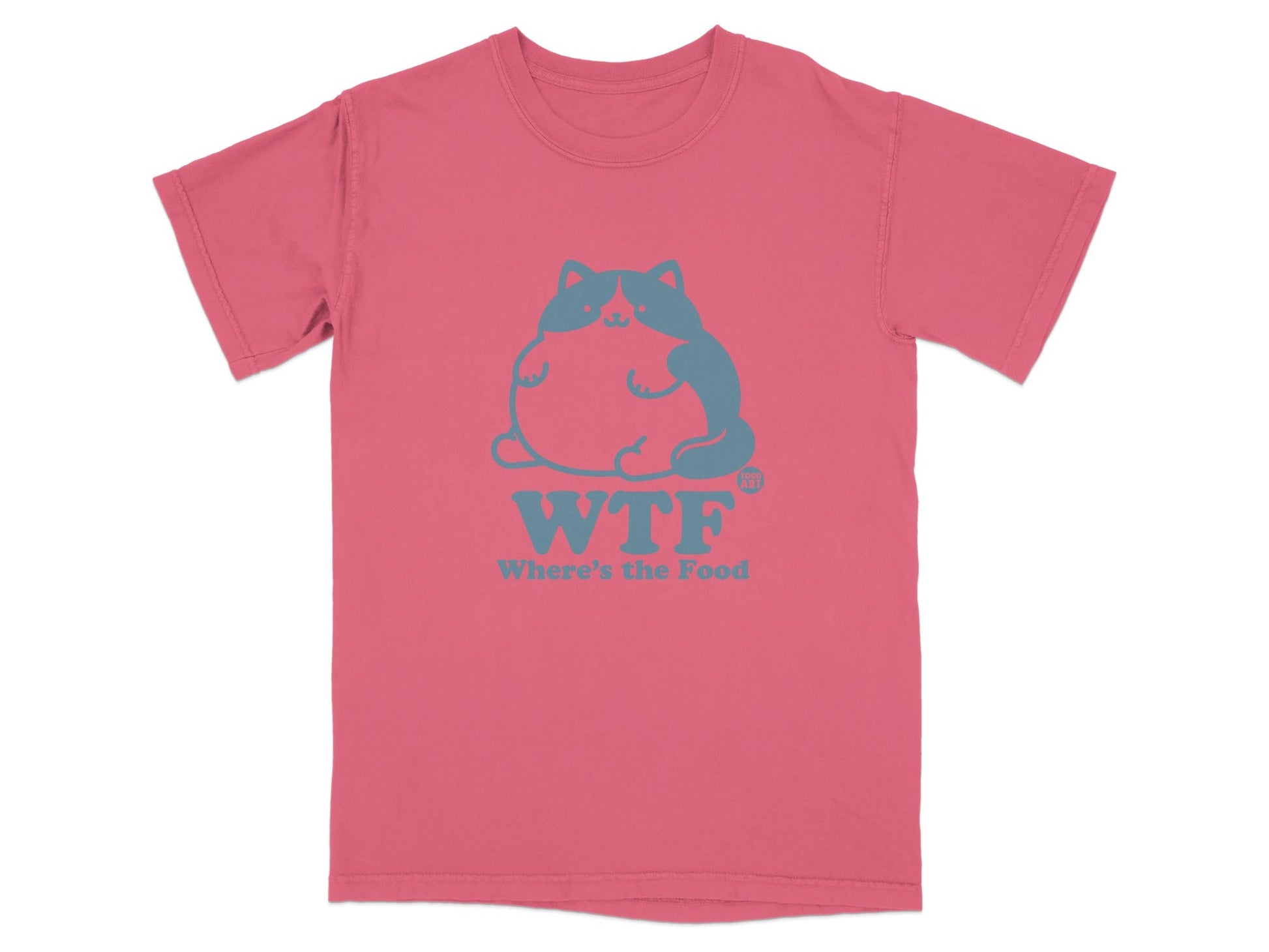 WTF Where's the Food Funny Cat Graphic T-Shirt