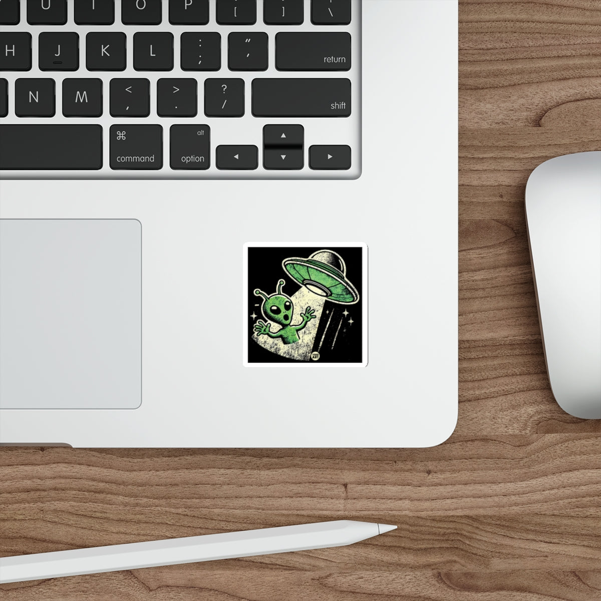 Alien and UFO Illustration Space Sticker Sticker