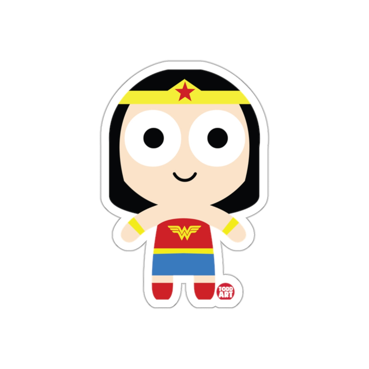 Cute Superhero Cartoon Character Sticker for Fans