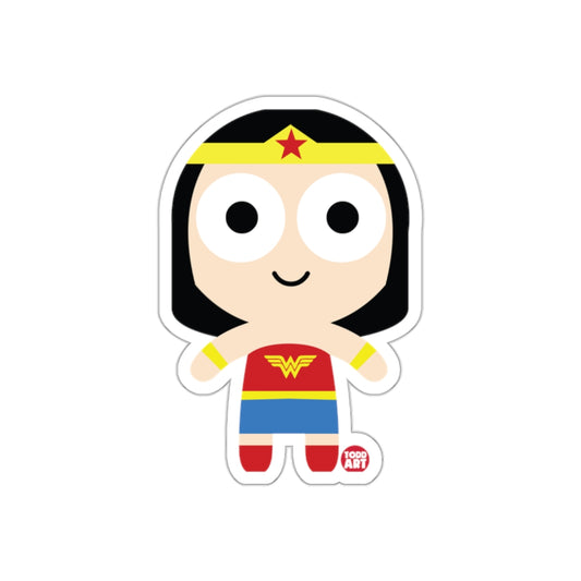 Cute Superhero Cartoon Character Sticker for Fans