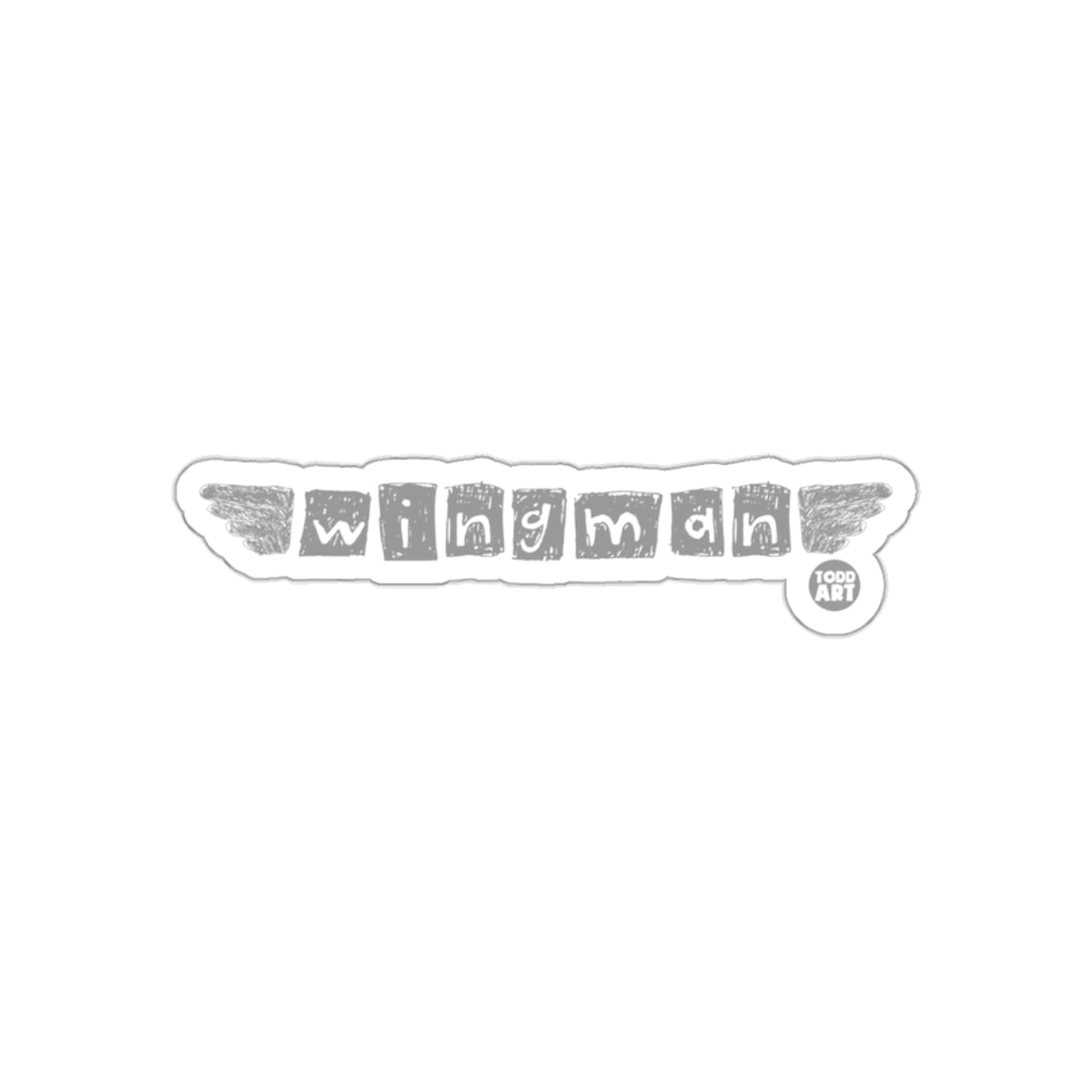Wingman Todd Art Sticker with Wing Designs