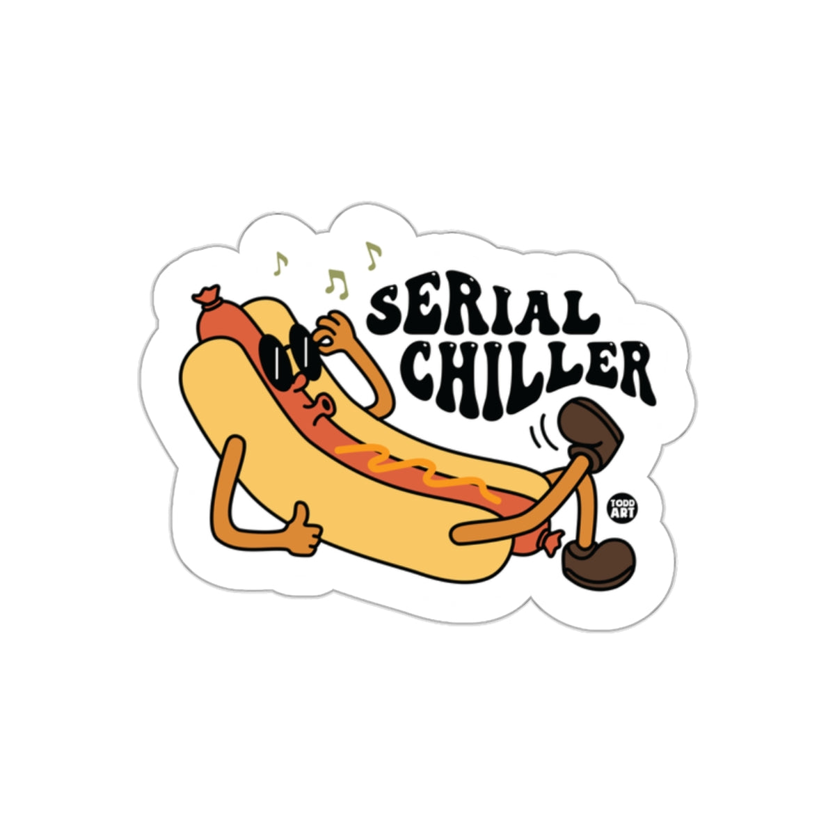 Serial Chiller Hot Dog Character Sticker