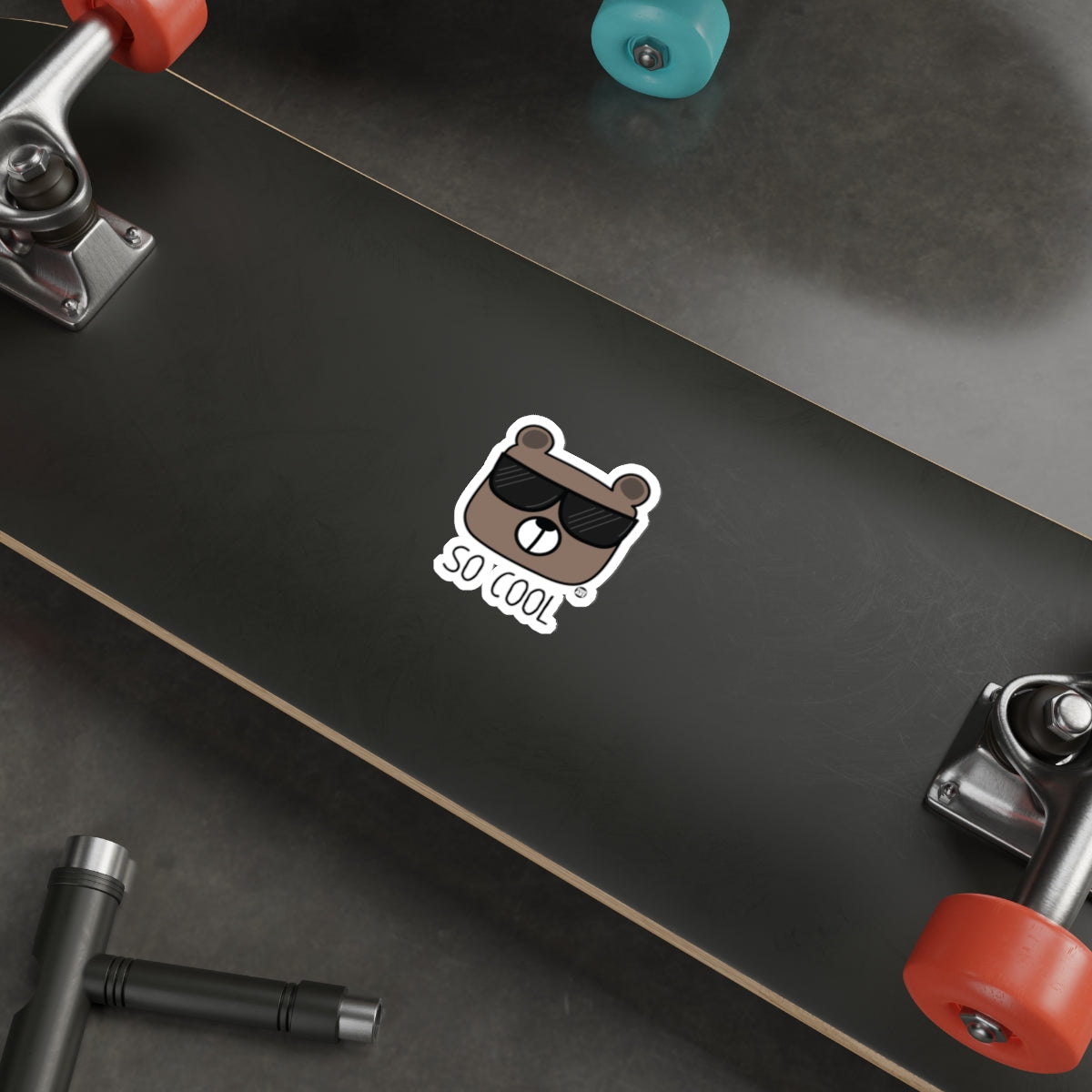 So Cool Bear Skateboard Sticker for Unique Look