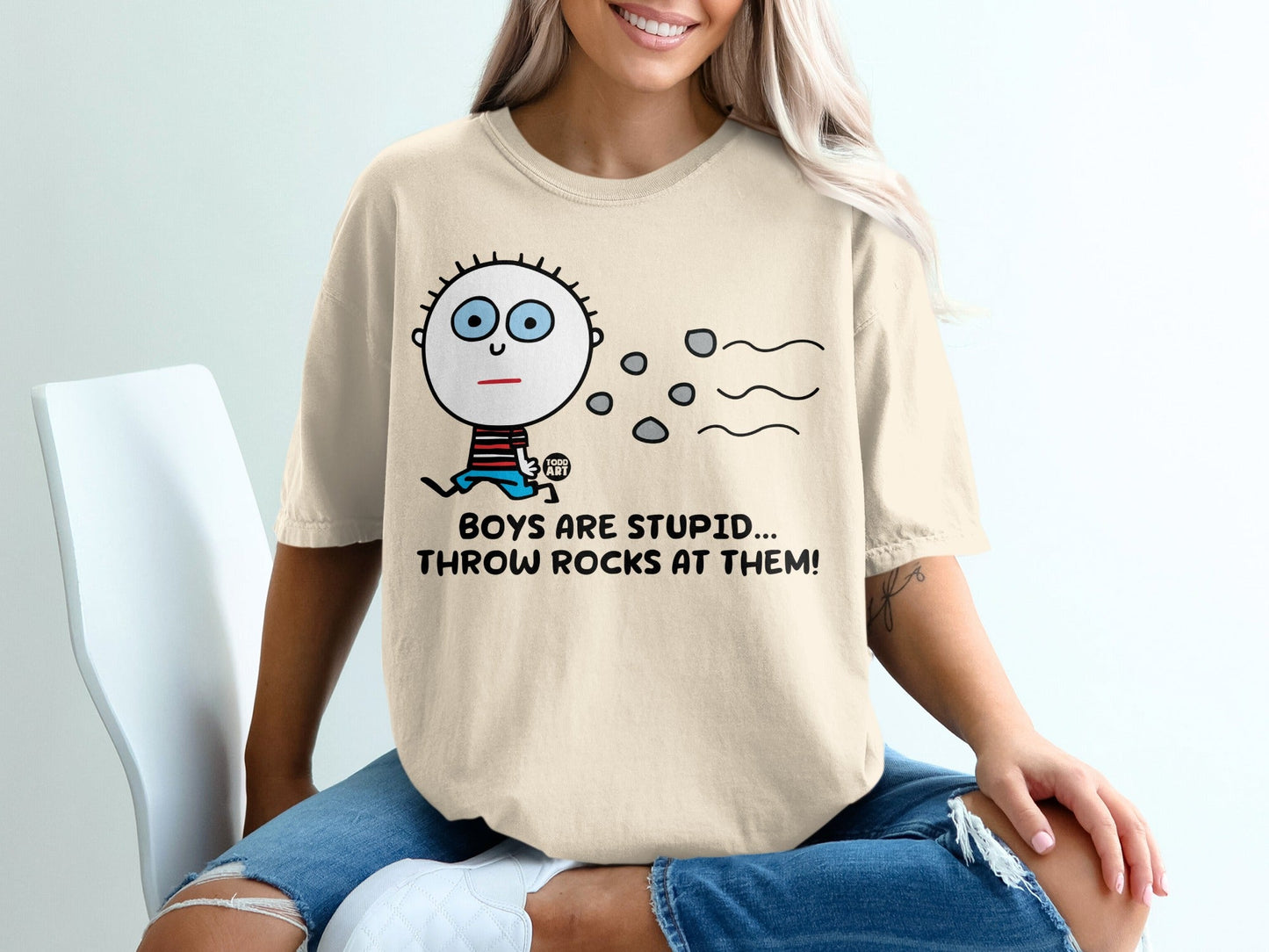 Boys Are Stupid Throw Rocks At Them T-shirt