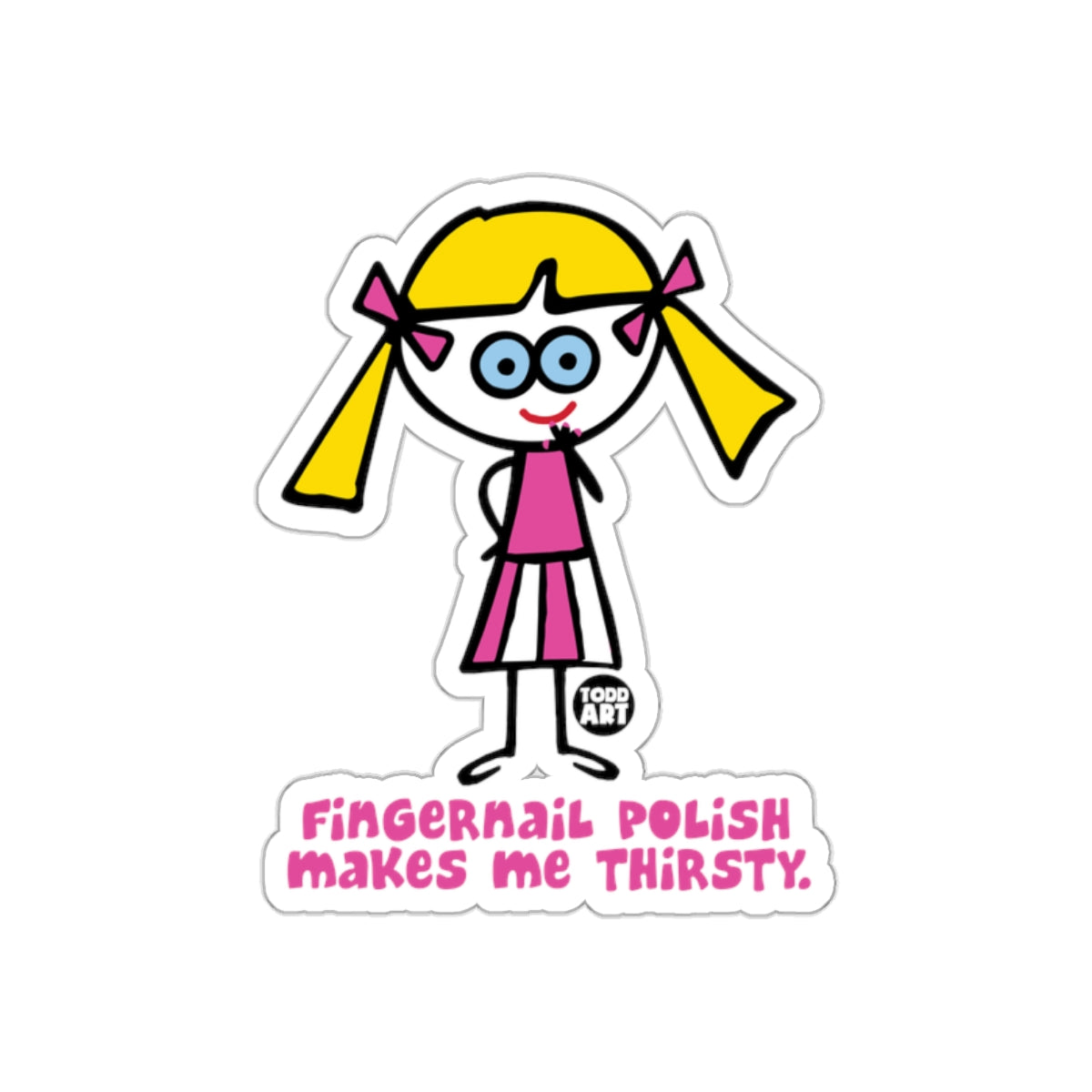 Fingernail Polish Makes Me Thirsty Sticker
