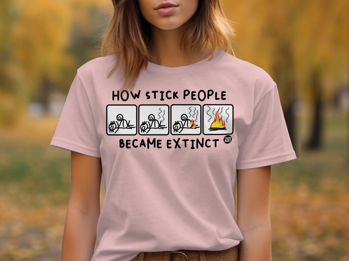 How Stick People Became Extinct Graphic T-Shirt product