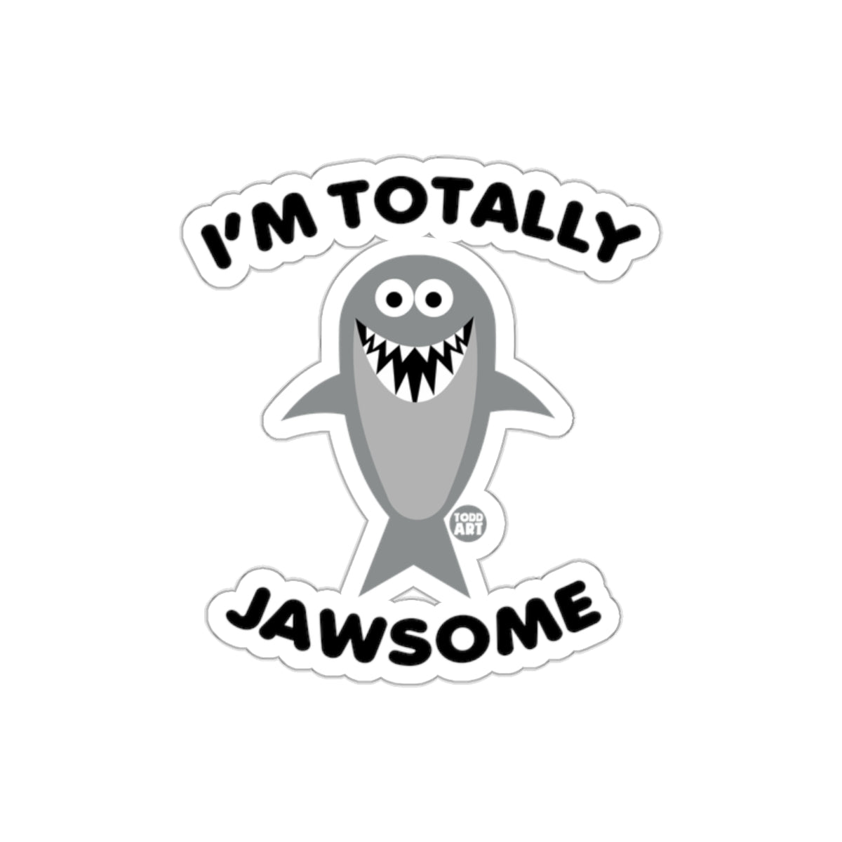 I'm Totally Jawsome Funny Cartoon Shark Pun Design Stickers