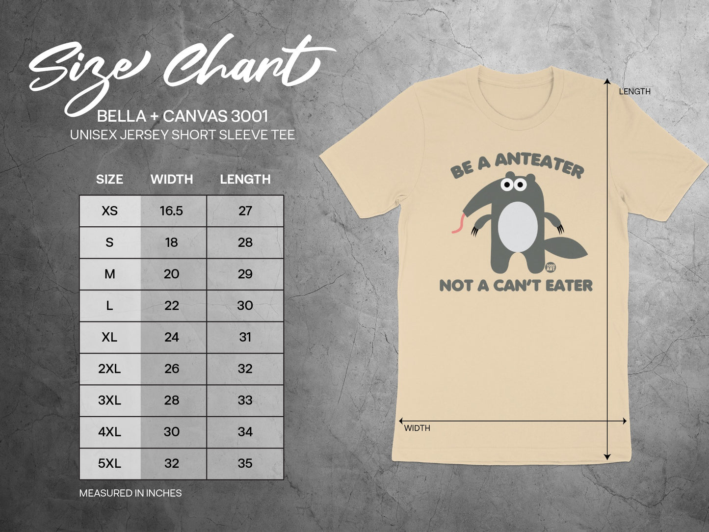 Be A Anteater Not A Can't Eater Unisex Tee