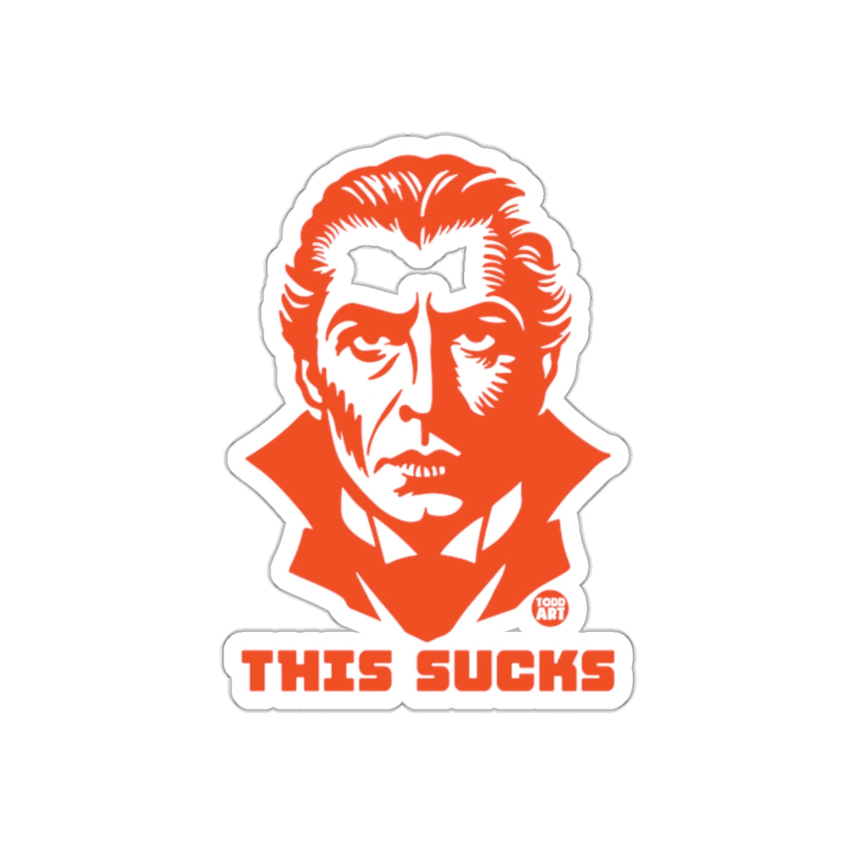 This Sucks Vampire Design Sticker for Halloween Decor