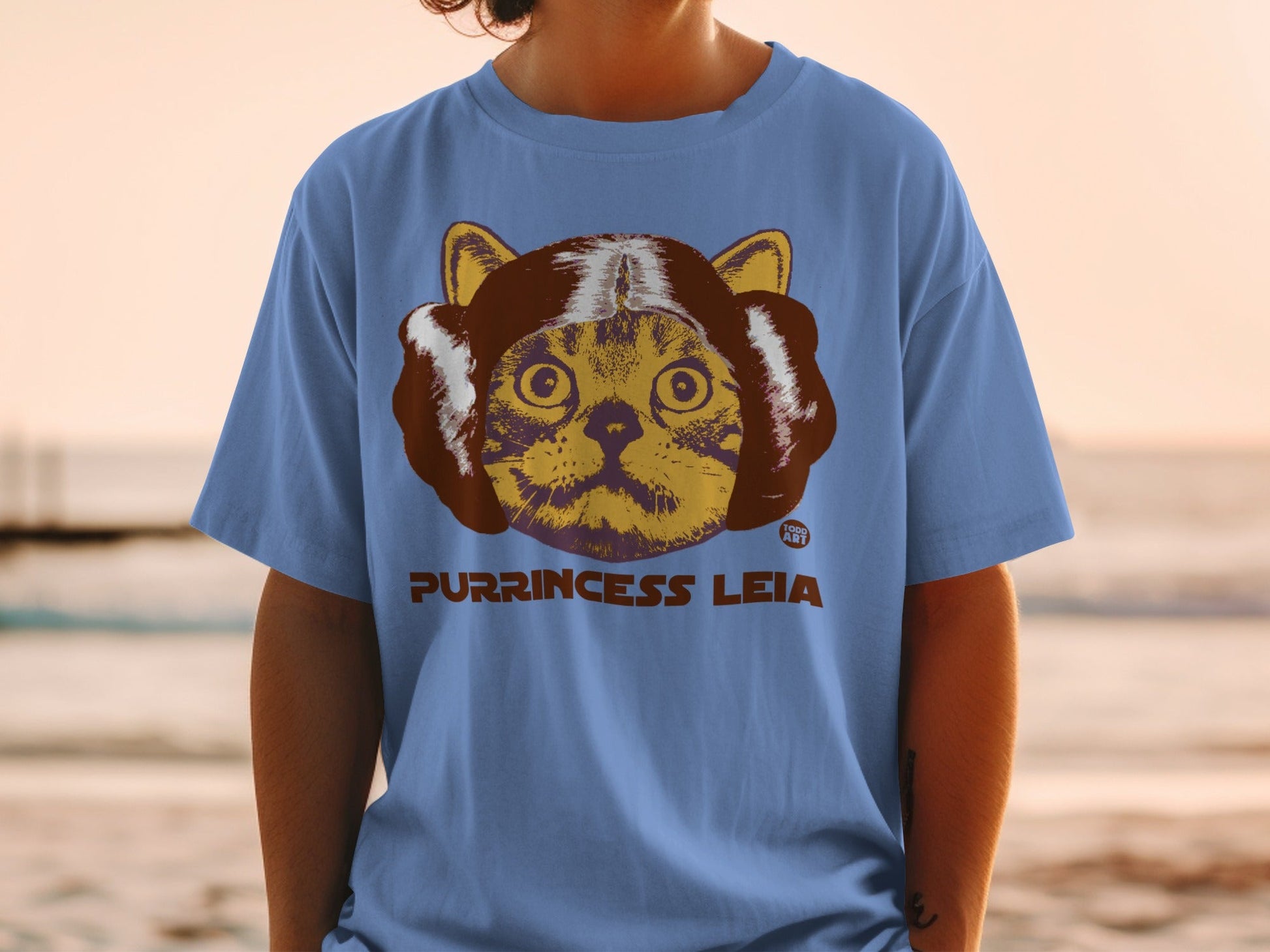 Purrincess Leia Graphic Tee for Cat Lovers