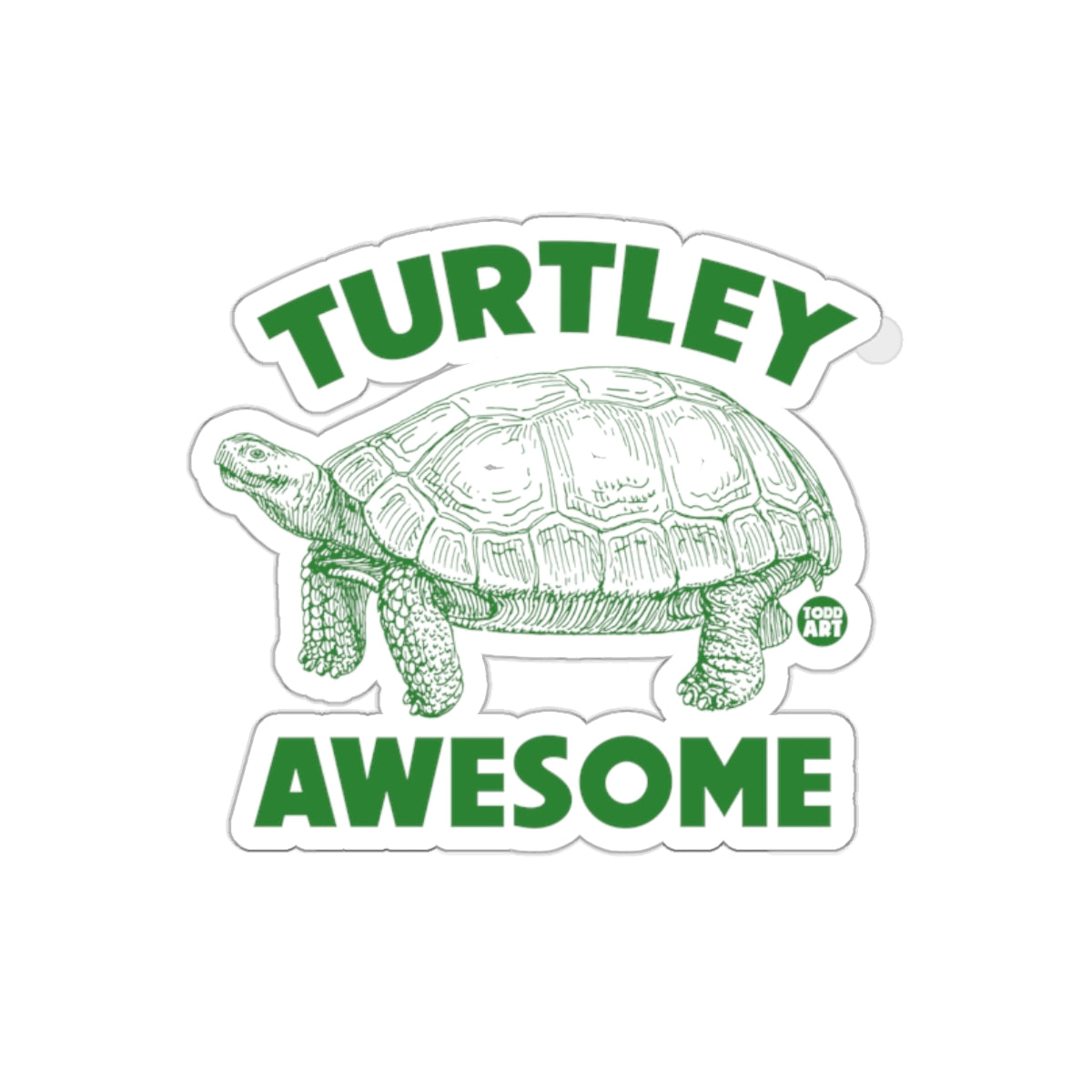 Turtley Awesome Turtle Graphic Sticker Product