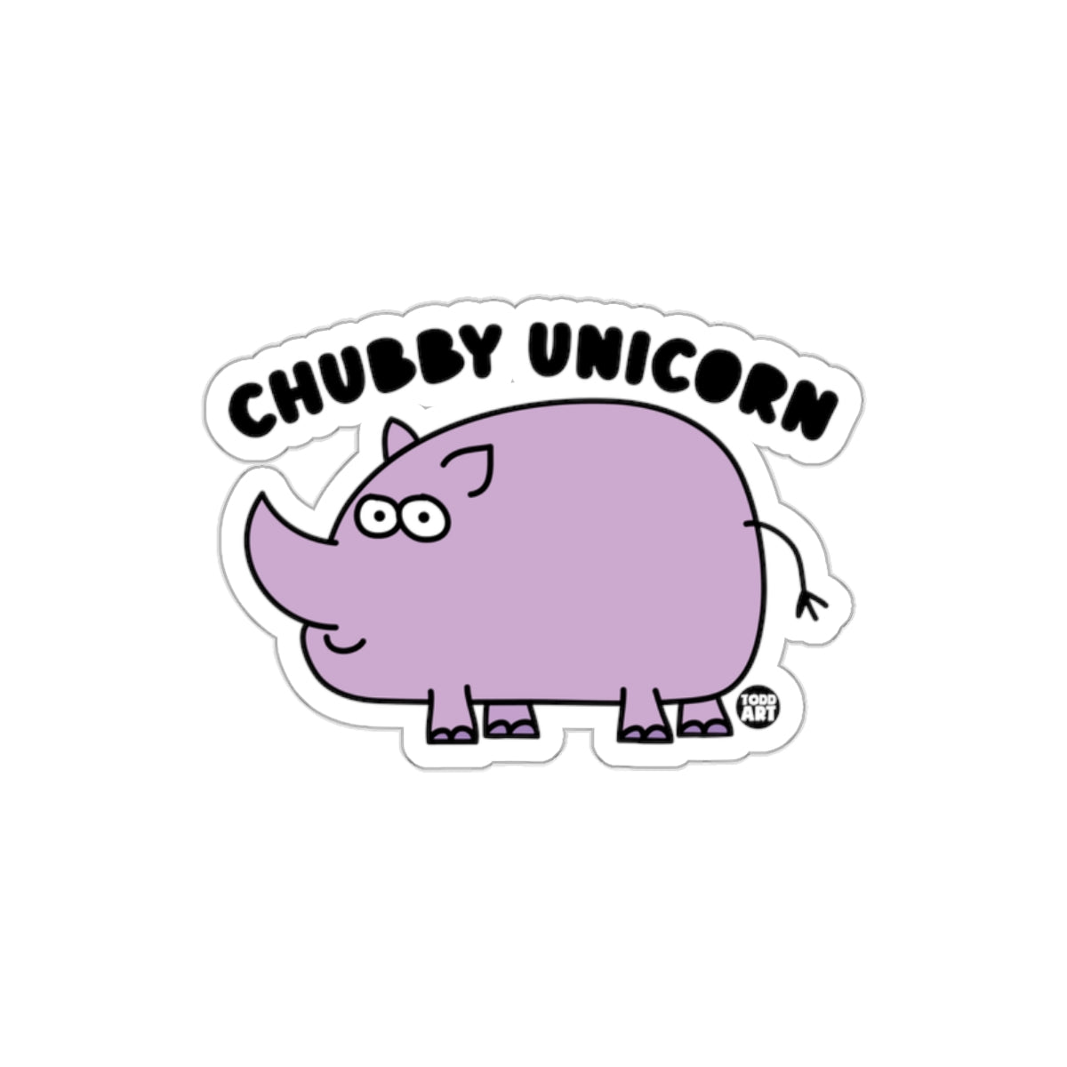 Chubby Unicorn Cute Hippo With Unicorn Horn Sticker