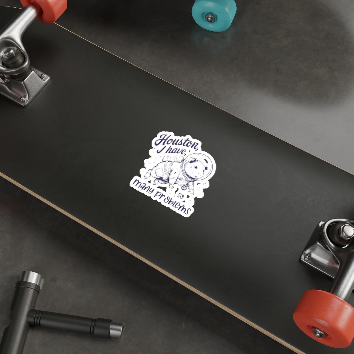 Houston I Have So Many Problems Astronaut Dog Sticker