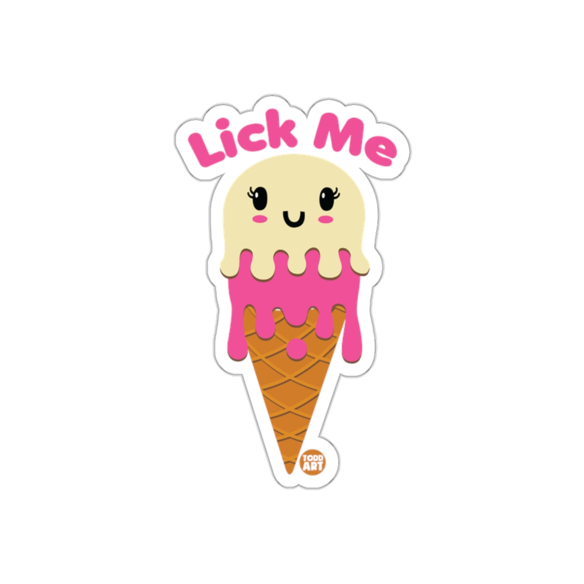 Lick Me Cute Ice Cream Illustration Sticker product