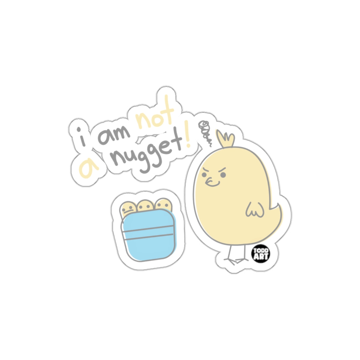 Adorable Cartoon Chicken Sticker for Fun and Humor