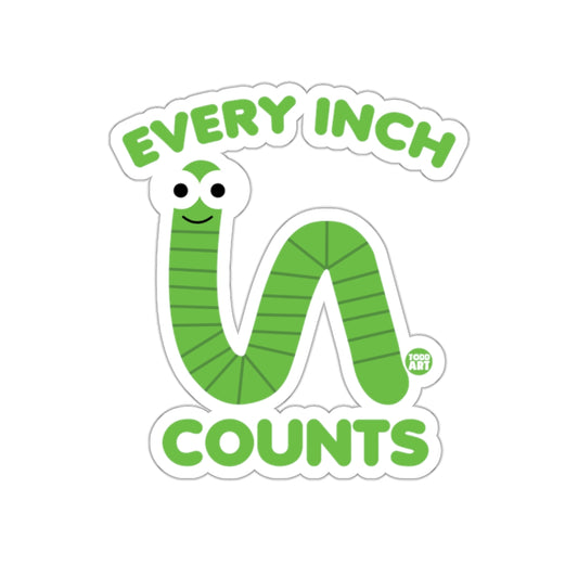 Every Inch Counts Cute Worm Sticker for Fun Decor