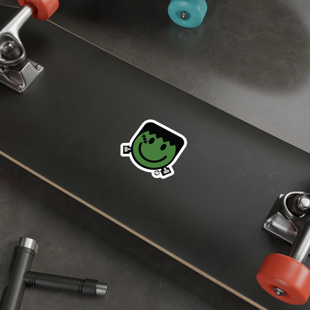 Frankenstein Face Sticker for Skateboards and Laptops