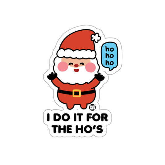 Cute Santa Doing it for the Ho's Christmas Sticker