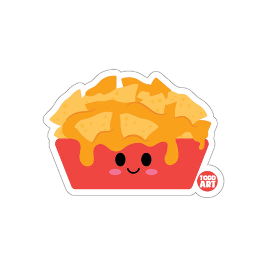 Cute Kawaii Nachos with Cheese Sticker Todd Art