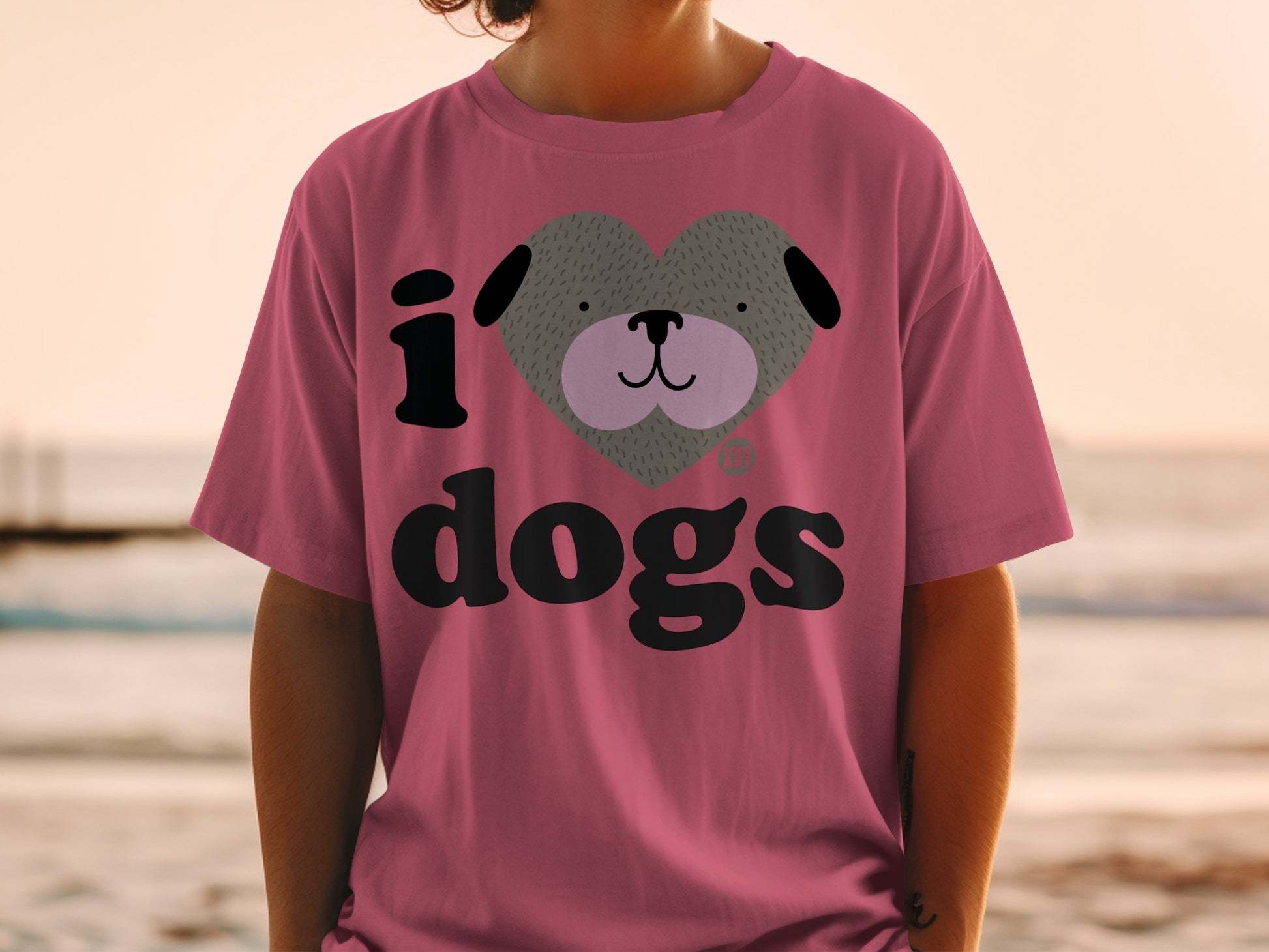I Love Dogs Graphic Printed T-Shirt Fashion Trend