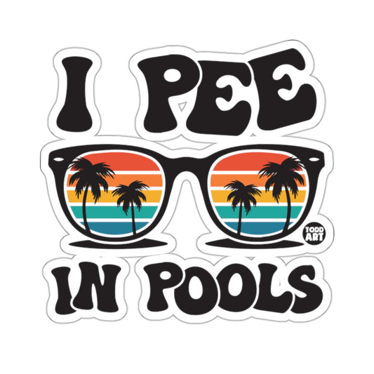 I PEE IN POOLS Retro Sunglasses Palm Trees Sunset 