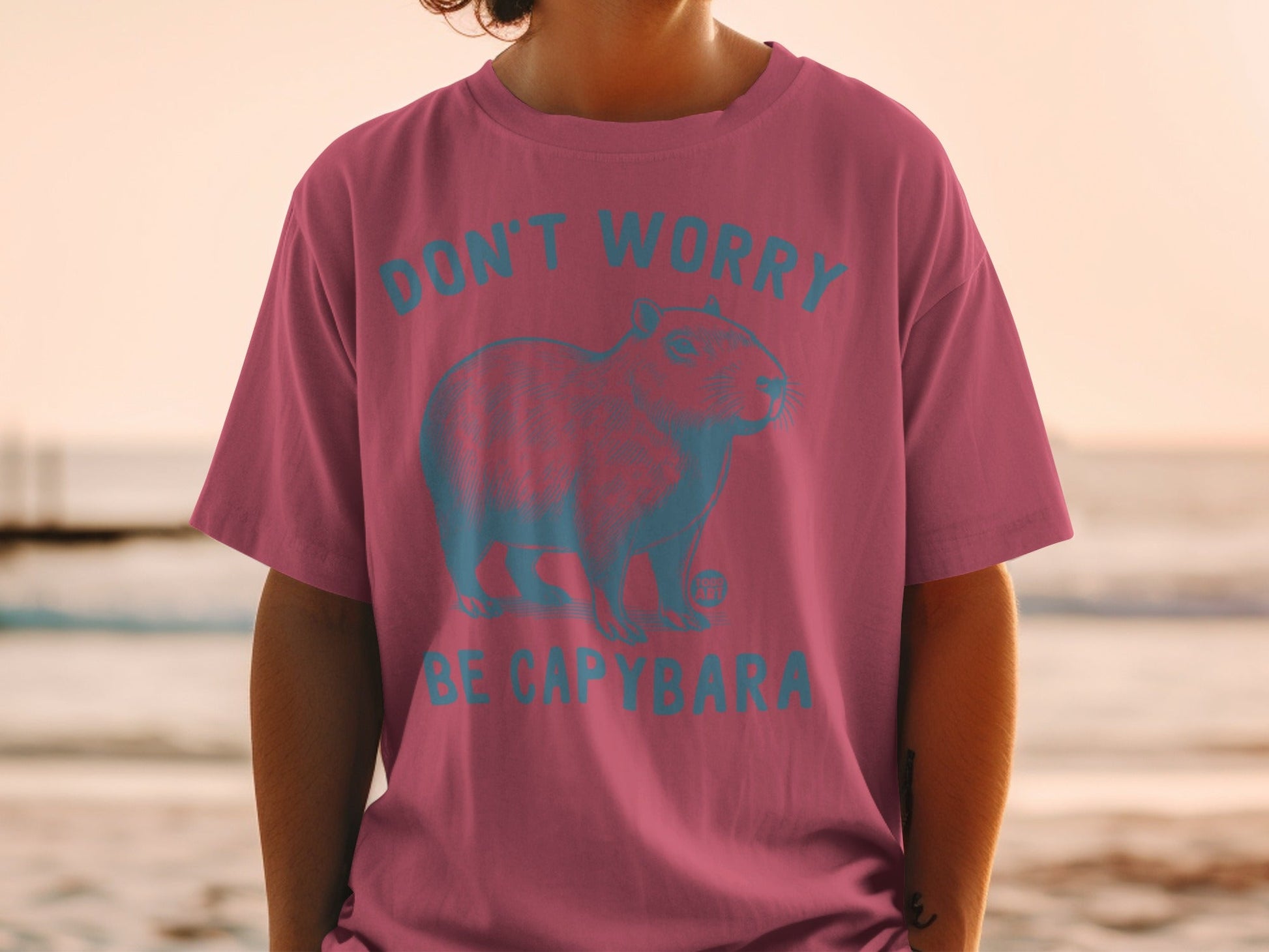 Don't Worry Be Capybara Graphic T-shirt