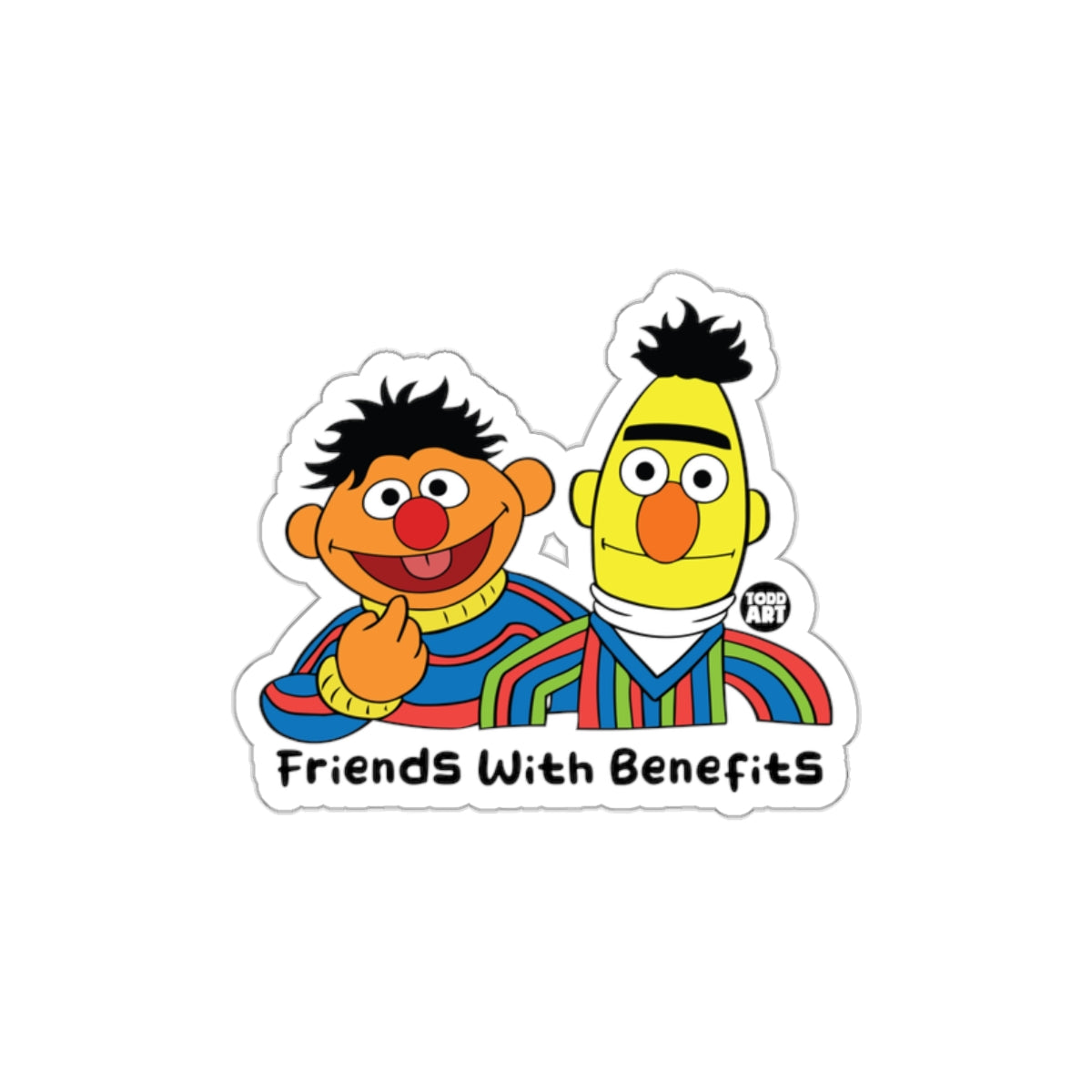 Friends With Benefits Cartoon Style Funny Stickers