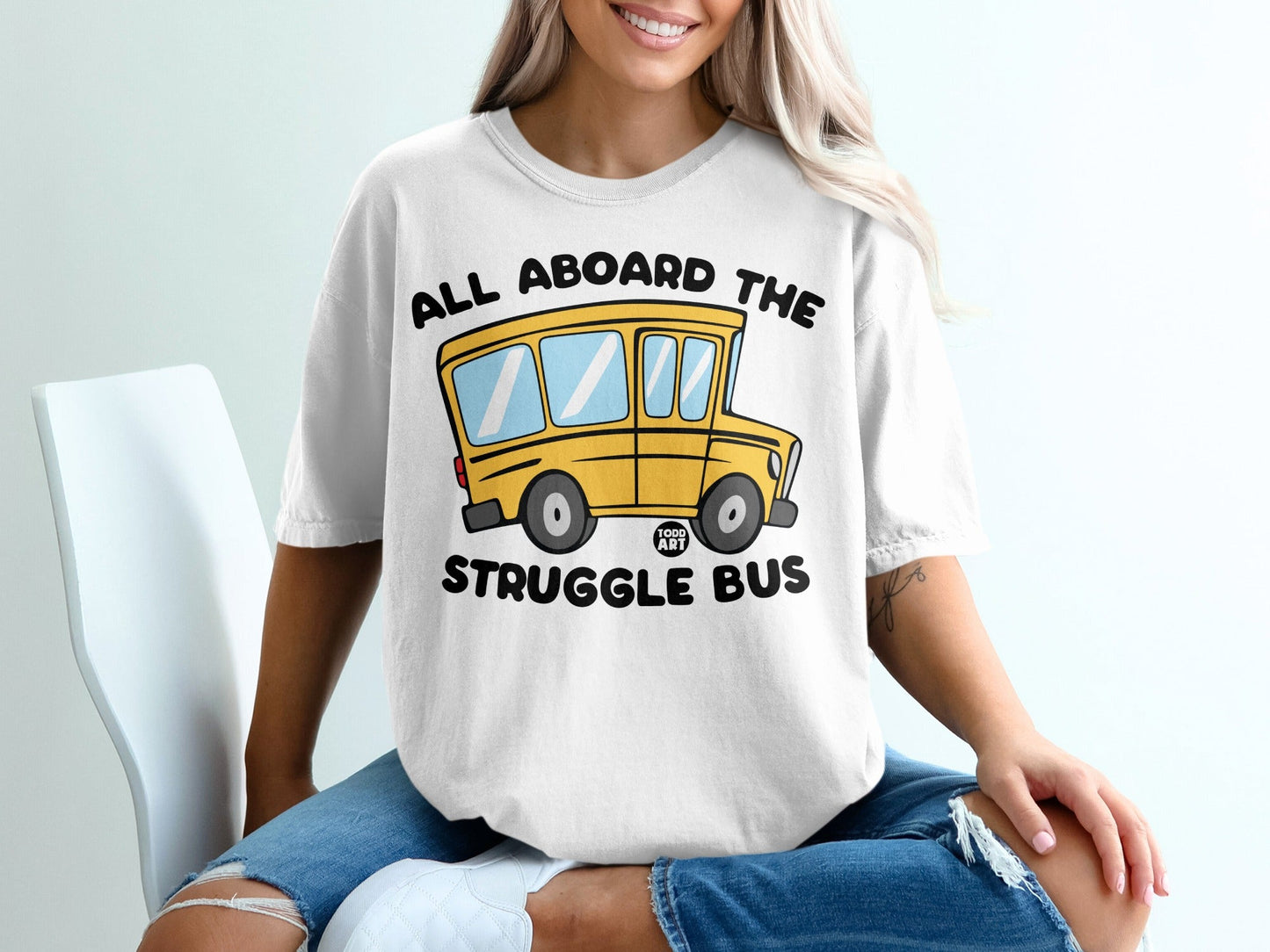 All Aboard The Struggle Bus Graphic Tee product type