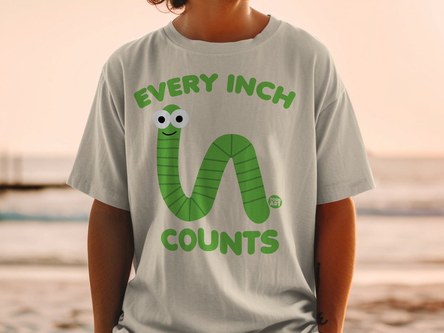 Every Inch Counts Worm Graphic T-Shirt Product