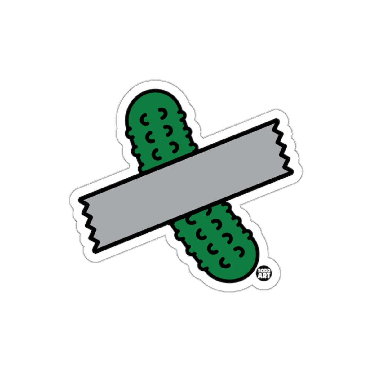 Fun Pickle Duct Tape Cartoon Sticker Product